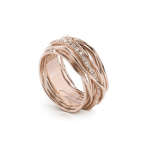 Anillo Rubinia Mujer Classic Collection Filo Della Vita in Oro rosa Diamante AN13RBT - AN13RBT